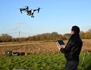 Vue par drone pour médias